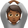 Person Gesturing Ok: Medium-Dark Skin Tone Emoji 🙆🏾 image - Apple style