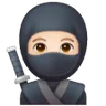 Ninja: Light Skin Tone Emoji 🥷🏻 image - Samsung style