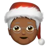 Mx Claus: Medium-Dark Skin Tone Emoji 🧑🏾‍🎄 image - Apple style