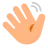 Waving Hand: Medium-Light Skin Tone