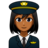 Woman Pilot: Medium-Dark Skin Tone