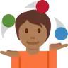 Person Juggling: Medium-Dark Skin Tone Emoji 🤹🏾 image - Twitter / X (Twemoji) style