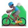 Man Mountain Biking: Medium-Dark Skin Tone Emoji 🚵🏾‍♂️ image - Microsoft 3D Fluent style