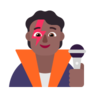 Singer: Medium-Dark Skin Tone Emoji 🧑🏾‍🎤 image - Microsoft Classic 2D style