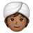 Person Wearing Turban: Medium-Dark Skin Tone