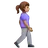 Woman Walking Facing Right: Medium Skin Tone