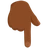 Backhand Index Pointing Down: Medium-Dark Skin Tone
