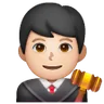Man Judge: Light Skin Tone Emoji 👨🏻‍⚖️ image - Samsung style