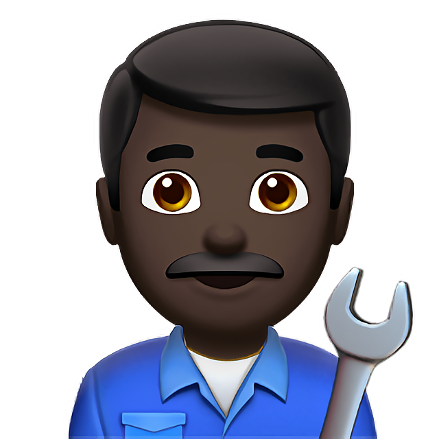 Man Mechanic: Dark Skin Tone