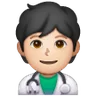 Health Worker: Light Skin Tone Emoji 🧑🏻‍⚕️ image - Samsung style