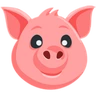Emoji Sertés arca 🐷 image - Facebook Messenger (2016) style