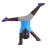 Man Cartwheeling: Dark Skin Tone