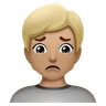 Person Frowning: Medium-Light Skin Tone Emoji 🙍🏼 image - Huawei Harmony OS style