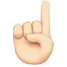 Index Pointing Up: Light Skin Tone Emoji ☝🏻 image - Apple style