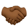 Handshake: Medium-Dark Skin Tone Emoji 🤝🏾 image - Huawei Harmony OS style
