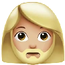 Woman: Medium-Light Skin Tone, Beard Emoji 🧔🏼‍♀️ image - Apple style