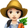 Woman Farmer: Light Skin Tone Emoji 👩🏻‍🌾 image - Apple style