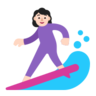 Woman Surfing: Light Skin Tone Emoji 🏄🏻‍♀️ image - Microsoft Classic 2D style
