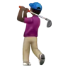 Man Golfing: Dark Skin Tone Emoji 🏌🏿‍♂️ image - WhatsApp style