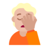Person Facepalming: Medium-Light Skin Tone Emoji 🤦🏼 image - Microsoft Classic 2D style