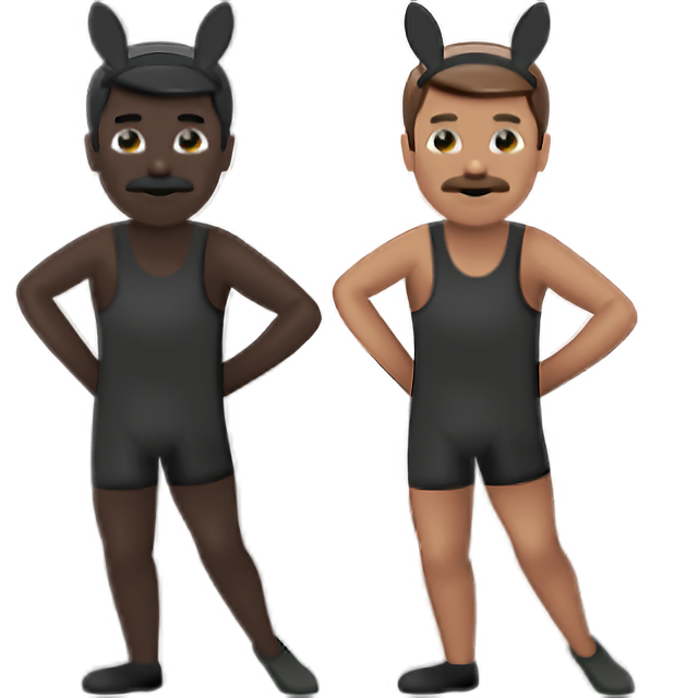 Men With Bunny Ears: Dark Skin Tone, Medium Skin Tone