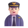 Man Pilot: Light Skin Tone Emoji 👨🏻‍✈️ image - Microsoft 3D Fluent style