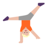 Person Cartwheeling: Medium-Light Skin Tone Emoji 🤸🏼 image - Microsoft Classic 2D style