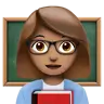 Woman Teacher: Medium Skin Tone Emoji 👩🏽‍🏫 image - Apple style