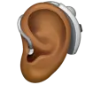 Ear With Hearing Aid: Medium-Dark Skin Tone Emoji 🦻🏾 image - WhatsApp style