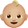 Baby: Medium-Light Skin Tone Emoji 👶🏼 image - Apple style