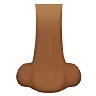 Nose: Medium-Dark Skin Tone Emoji 👃🏾 image - Apple style