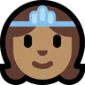 Princess: Medium Skin Tone Emoji 👸🏽 image - Microsoft Windows 10 Segoe UI Emoji style