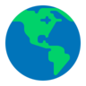 Earth Globe Americas Emoji 🌎 image - Microsoft Classic 2D style