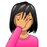 Woman Facepalming: Medium Skin Tone Emoji 🤦🏽‍♀️ image - Emojidex style