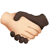 Handshake: Light Skin Tone, Dark Skin Tone Emoji 🫱🏻‍🫲🏿 image - Apple style