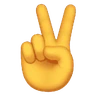 Victory Hand Emoji ✌ image - Huawei Harmony OS style