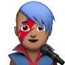 Man Singer: Medium Skin Tone Emoji 👨🏽‍🎤 image - Apple style