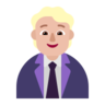 Office Worker: Medium-Light Skin Tone Emoji 🧑🏼‍💼 image - Microsoft Classic 2D style