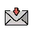上向きの下向き矢印の付いた封筒