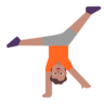 Person Cartwheeling: Medium Skin Tone Emoji 🤸🏽 image - Microsoft Classic 2D style