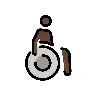 Person In Manual Wheelchair: Dark Skin Tone Emoji 🧑🏿‍🦽 image - OpenMoji style