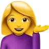 Woman Tipping Hand Emoji 💁‍♀️ image - Apple style