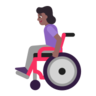 Woman In Manual Wheelchair: Medium-Dark Skin Tone Emoji 👩🏾‍🦽 image - Microsoft Classic 2D style