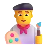 Man Artist Emoji 👨‍🎨 image - Microsoft 3D Fluent style