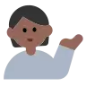 Person Tipping Hand: Medium-Dark Skin Tone Emoji 💁🏾 image - Tossface style