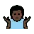 Man Shrugging: Dark Skin Tone