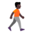 Person Walking Facing Right: Dark Skin Tone