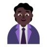 Office Worker: Dark Skin Tone Emoji 🧑🏿‍💼 image - Microsoft Classic 2D style