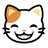 미소 짓는 눈을 가진 웃기는 고양이 얼굴