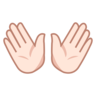 Open Hands: Light Skin Tone Emoji 👐🏻 image - Emojidex style